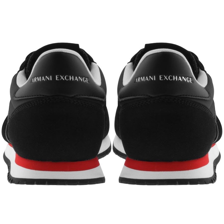 Alternative Image for ProductArmani Exchange Logo Trainers Black2
